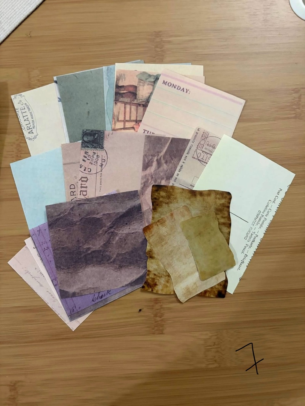 Assorted Vintage-Inspired Craft Paper Pack in Cream, Tan, Blue, Purple & Brown